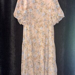 Pinkblush Pastel Floral Midi Dress